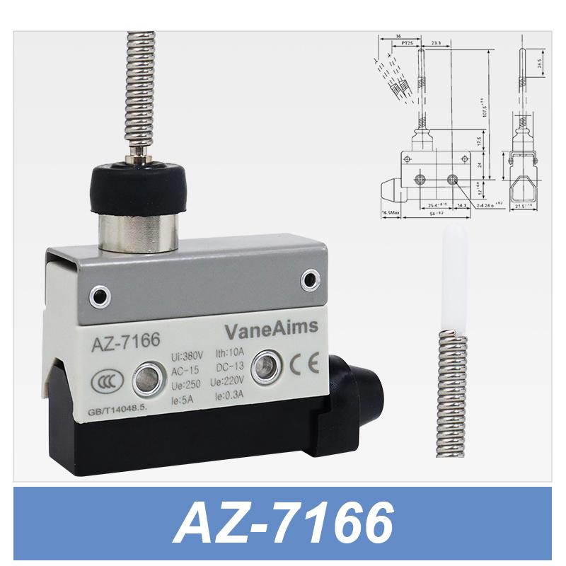AZ Waterproof Micro Limit switch 10A 250V AZ-7312 AZ-7311 AZ-7121 AZ-7120 Small Roller Lever Travel Switch without fixation