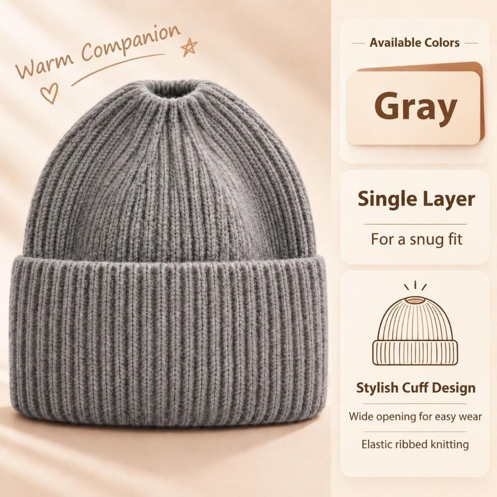 Windproof Knitted Hat Keep warm Winter Hat Fashion High Ponytail Beanie Hat Women And Girls