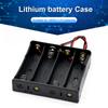1 2 3 4 Slot DIY Batteries Clip Holder Container Plastic 18650 Holder Box with Wire Lead Black for 18650 3.7V Battery