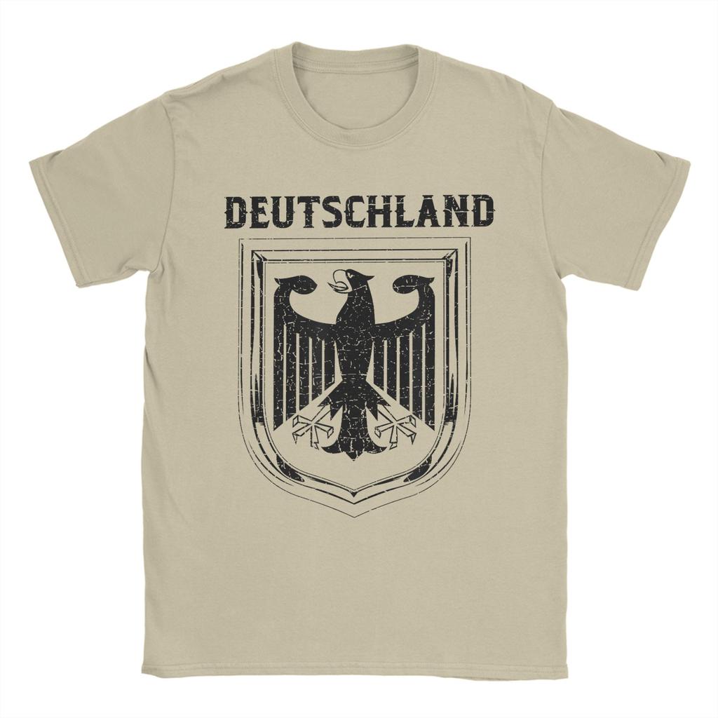 Мужские футболки Германия Deutschland Немецкий флаг Забавные Чистый хлопок Футболки с коротким рукавом Футболка Круглый вырез Одежда Уникальные