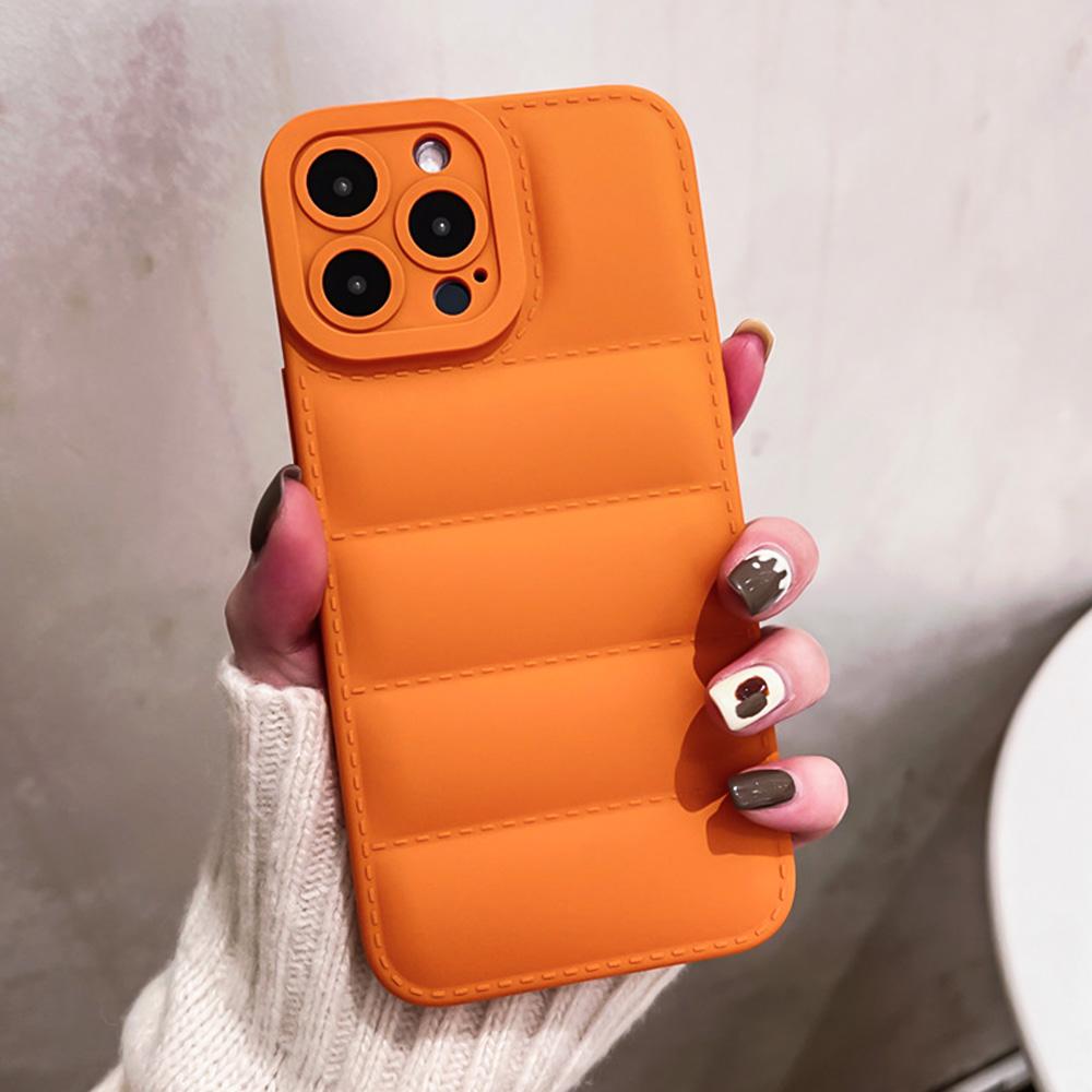 Dropshipping TPU Mobile Phone Case Down Jacket Design for iPhone 14 Pro Max 17 AIR
