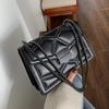 Женская сумка, модная корейская версия, сумка на одно плечо с цепочкой, маленькая квадратная сумка из искусственной кожи через плечо
