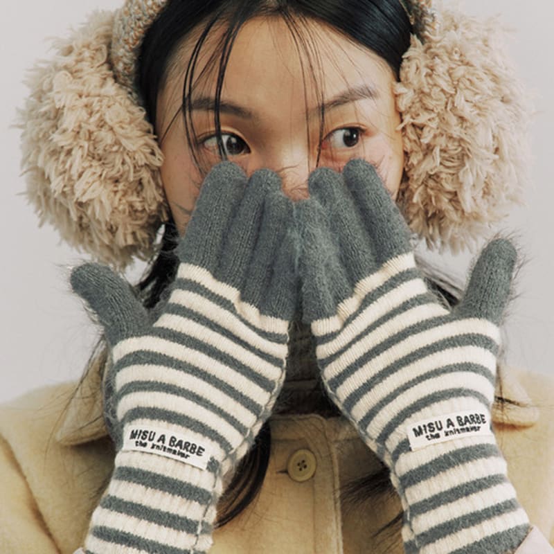 МИСУ А БАРБЕ ПОЛОСАТЫЕ ПОЛОСАТЫЕ ПЕРЧАТКИ РАССВЕТ