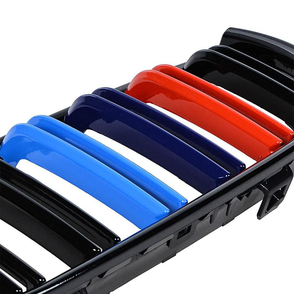 Передняя решетка для почек, глянцевый черный цвет M, двойная линия для BMW 3 серии E90 E91 2005-2008 325xi 320i 325i 325i 328i 330i 335i