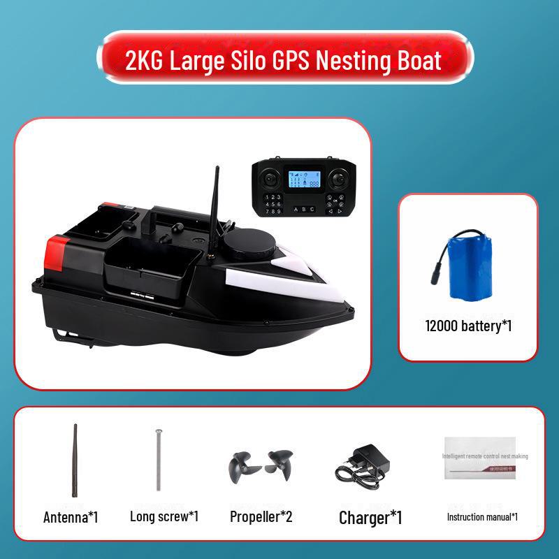 Умная рыболовная лодка с GPS: Дистанционное управление, автоматический возврат, подача наживки и крючка