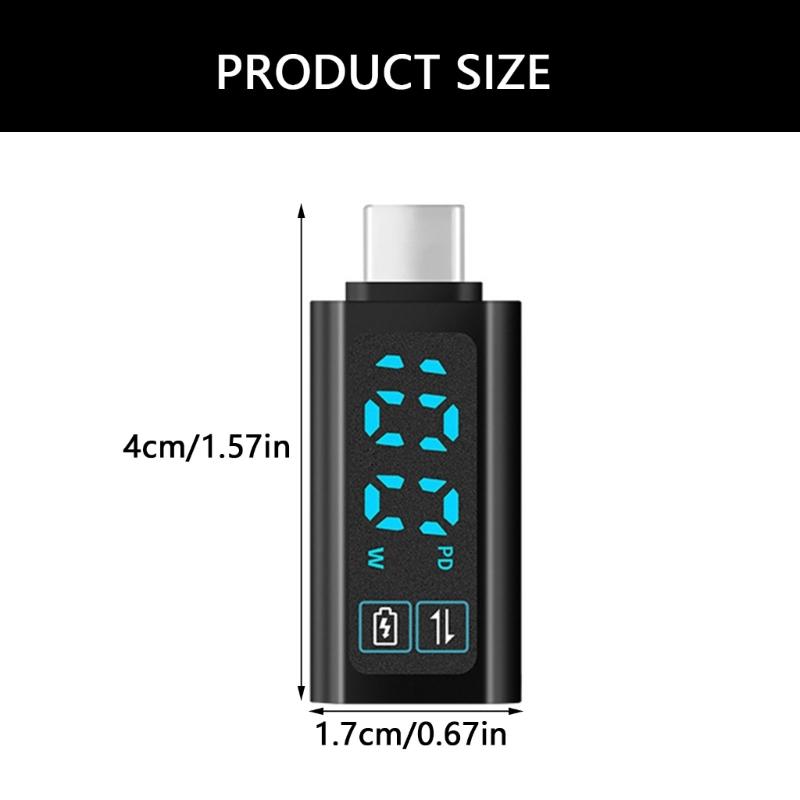 Адаптер Type C USB C на USB C Адаптер PD100W Для Быстрой Зарядки И Передачи Данных Мониторинг Питания в Реальном Времени