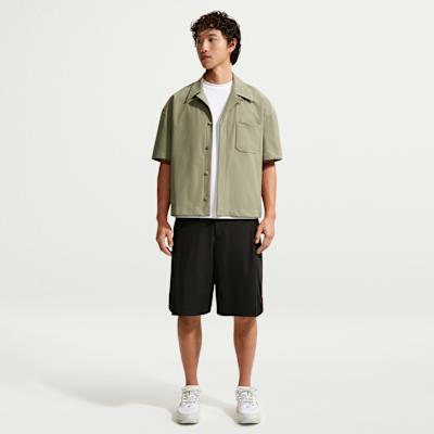 Nike Рубашки Мужские Зеленые Лацканы Умеренные