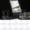 10Pcs Display Stand Adjustable Acrylic Plate Stand Set Transparent Picture Display Holders for Home Office