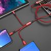 KEYSION 3 In 1 USB Cable for Mobile Phone Micro USB Type C Charger Cable for iPhone Fast Charging