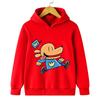 Fall and Winter Children's Comfortable Warm Hoodie Cartoon Fun Dog Man Print Boys Girls Casual Fashion Long Sleeve Top