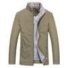 Autumn and Winter New Loose Stand-up Collar Jacket Men's Middle-aged and Elderly Jacket Thin Business Casual Jacket Men's