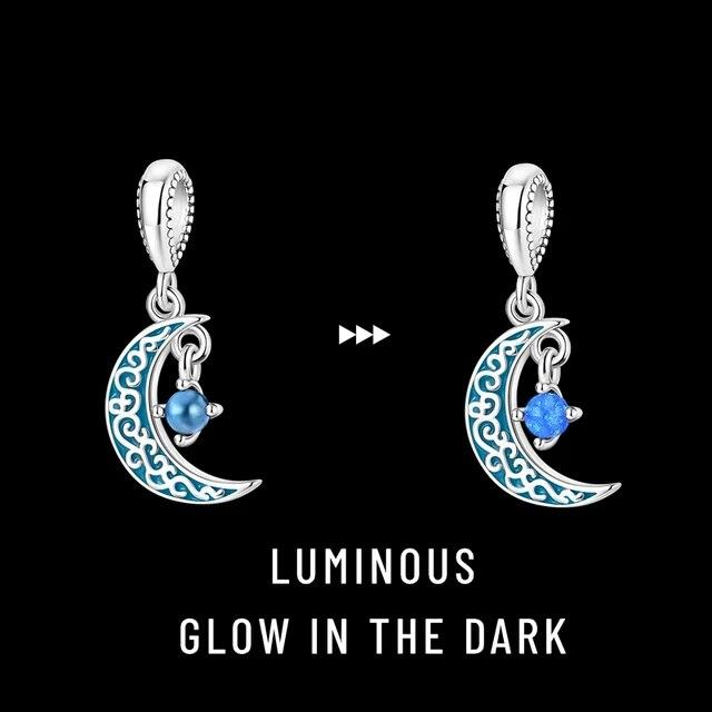 Подвески подходят для нового оригинального браслета, 100% стерлингового серебра 925 пробы, волшебная ведьма, светящийся замок енота, нежное изготовление ювелирных изделий своими руками