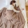 Зимнее Утолщенное Овечье Флисовое Одеяло Плед для Сна Офисный Шарф Флисовое Одеяло для Кондиционера Коралловое Флисовое Одеяло для Дивана