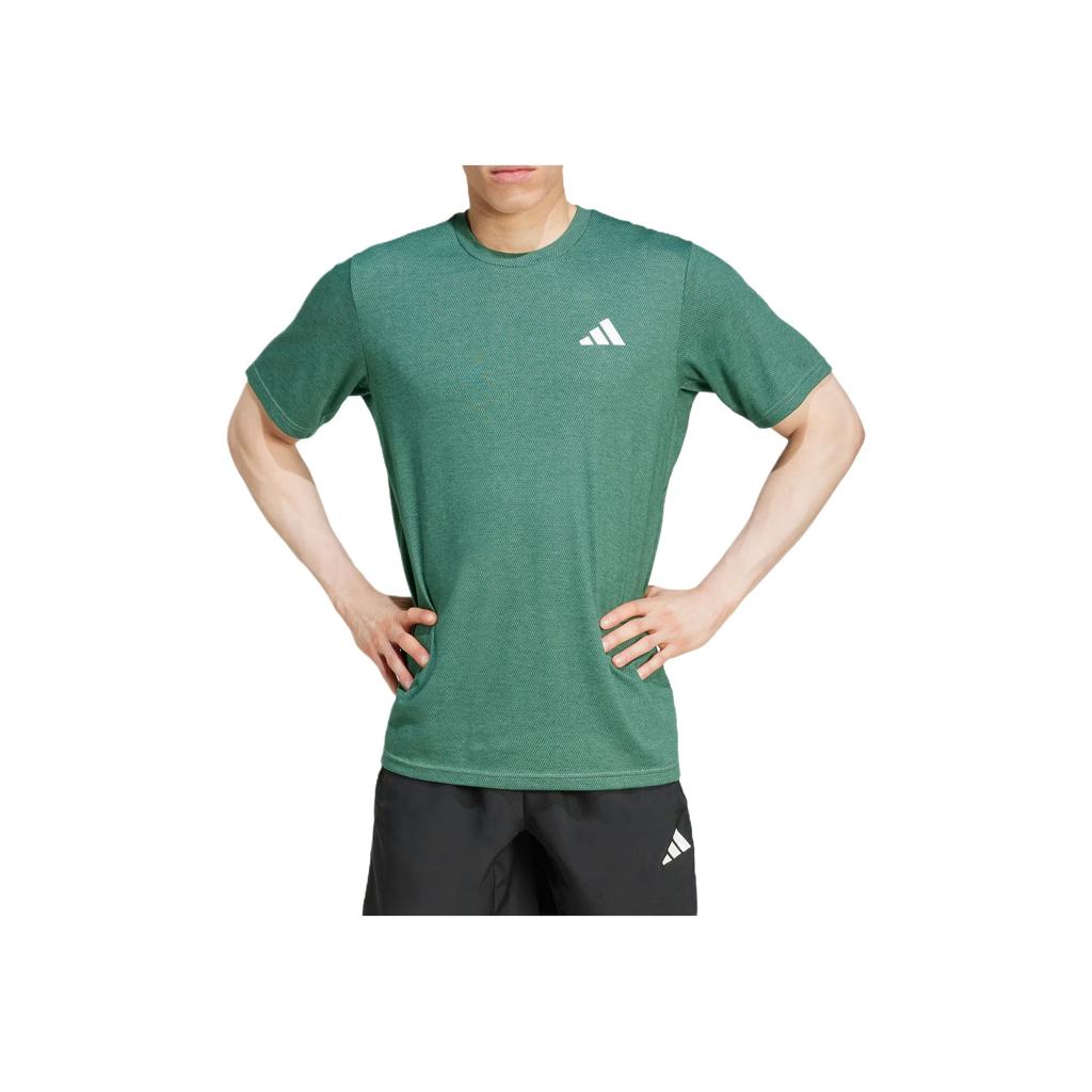 Adidas Essentials Climacool Удобная Универсальная Модная Футболка с Коротким Рукавом Мужские Топы Зеленая JD0174