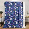 Cute Bunny and Carrot Pattern Blanket Print Blanket Soft and Cozy Perfect for the Living Room Bed Sofa or a Nap,gift