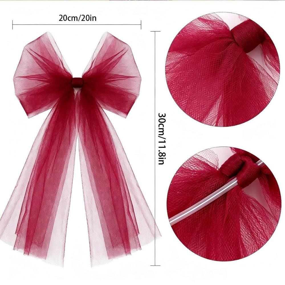 Tulle Christmas Tree Ornaments Mesh Xmas Vibe Decor Bow Atmosphere Christmas Wreaths Bow Christmas
