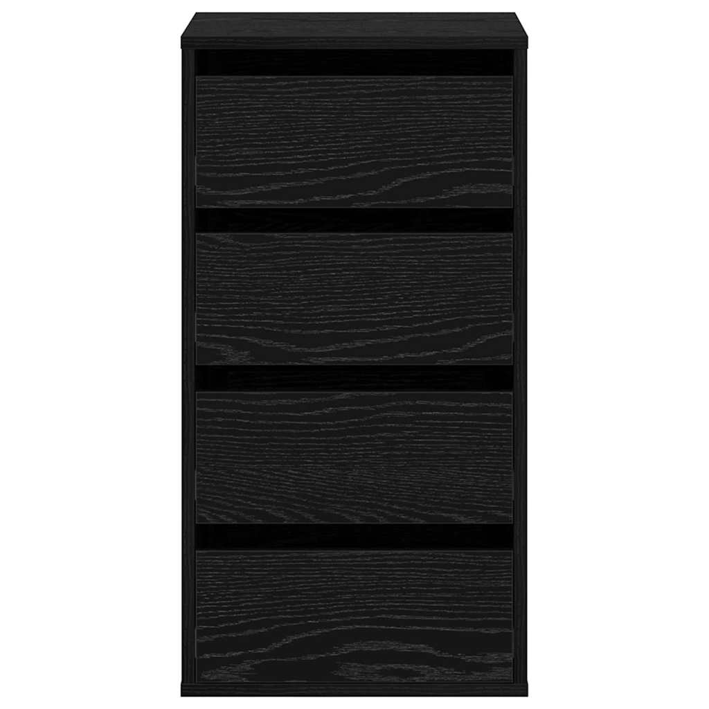 Drawer Cabinet Black 40 x 41 x 76 cm Engineered Wood