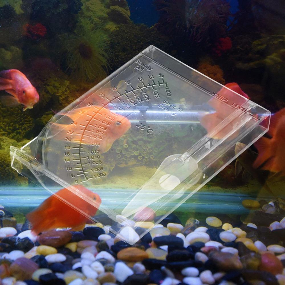 Transparent Seawater Salt Meter Square Shape Salinity Measuring Device Salinity Tester Aquaculture