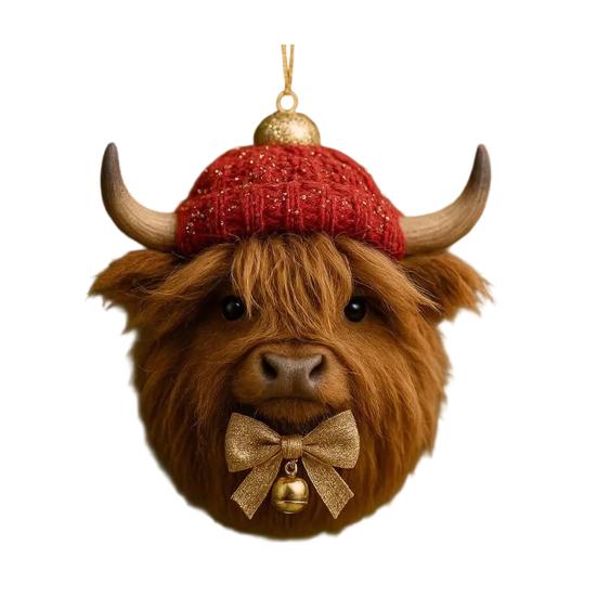 Зимнее акриловое украшение для подвешивания в виде кошки, Рождественская елка, Вязаная шапка, Котенок, Собака, Кролик, Ежик, Подвесное украшение, Подвеска в виде животного