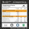 Капсулы с рыбьим жиром Омега-3 Carbamide Forte 5X Сила 2730 мг Для Сердца, Мозга, Кожи и Общего Здоровья (60 мягких капсул)
