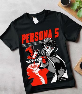 Футболка Persona 5 Горо Акэти Shin Megami Tensei Аниме Манга Подарок детская одежда