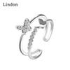 Lindon Classic Copper Alloy Zircon Ring Ladies Jewelry Wedding Promise Party Gift