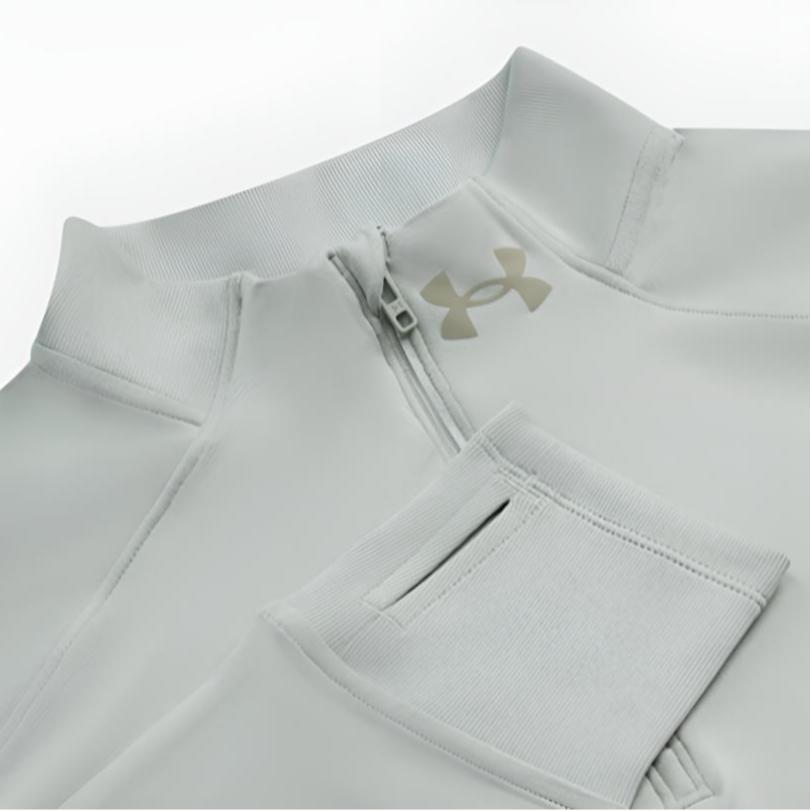 Under Armour Квалификатор Мягкий Удобный Гибкий Легкий Гладкий Сухой Легко Сочетается Футболка с Длинным Рукавом Мужские Топы Титаново-Серый 1379288-069