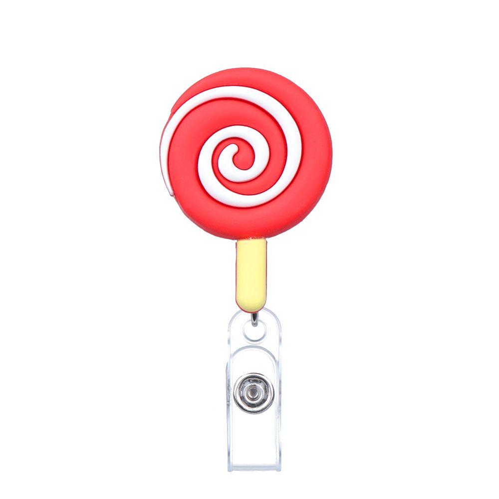 Clip Fruit Accessories Flower Cartoon Silicone Badge Reel ID Badge Card Clips Colorful Badge Holder