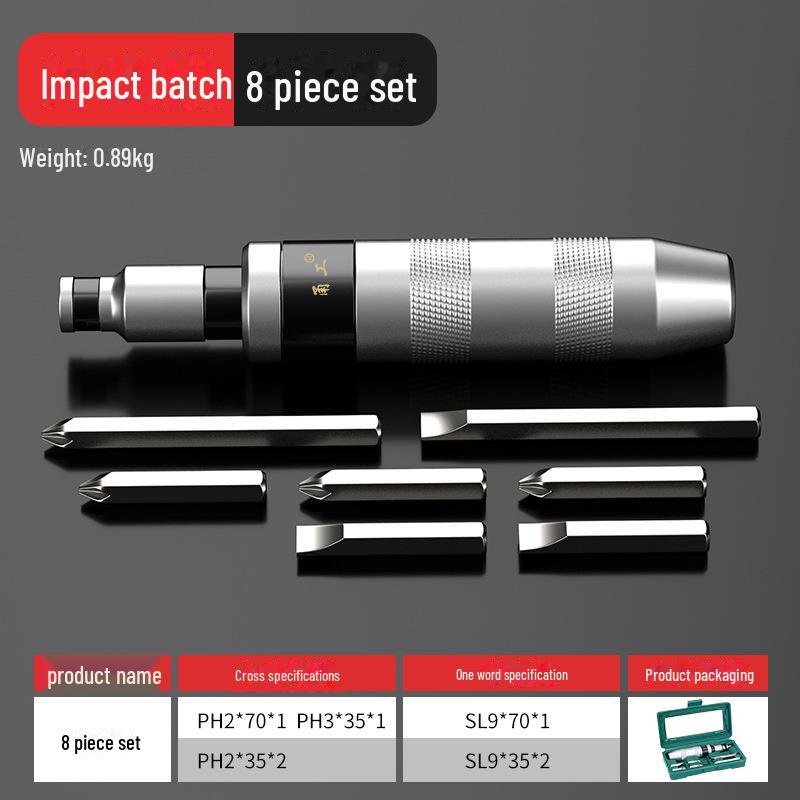 Набор отверток с ударным и молотковым механизмом: Ослабляйте, извлекайте и закручивайте винты без усилий.