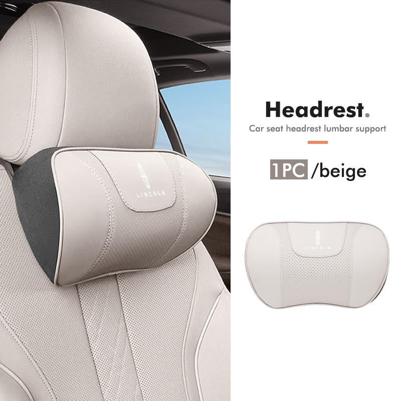 Universal Car Neck Pillow Headrest Support Cushion Accessories For Lincoln Mondeo MKZ MKX Aviator Navigator Continental Corsair gyu7