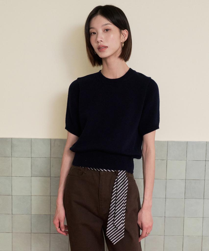 VLETI Round Half Knit (Navy)