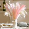 47pcs Dried Pampas Grass Pink Pampas Grass Home Decor Natural Colored Pompas Grass Room Decor Flower Arrangement Wedding Centerpieces Baby Shower