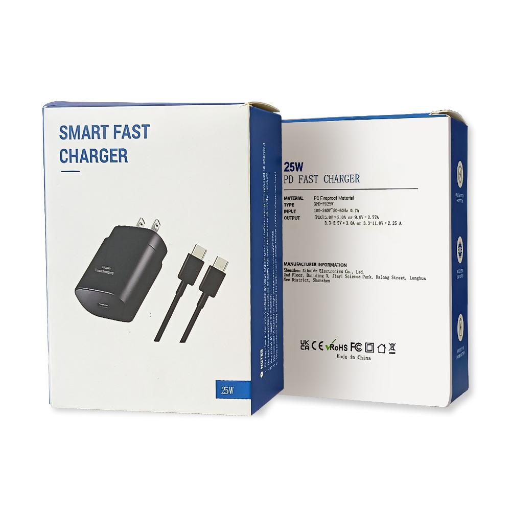 25 Вт зарядное устройство, сертифицированное в США, подходит для зарядной головки мобильного телефона S21s22ultra, быстрая зарядка PPS, сертификация ETL Источник