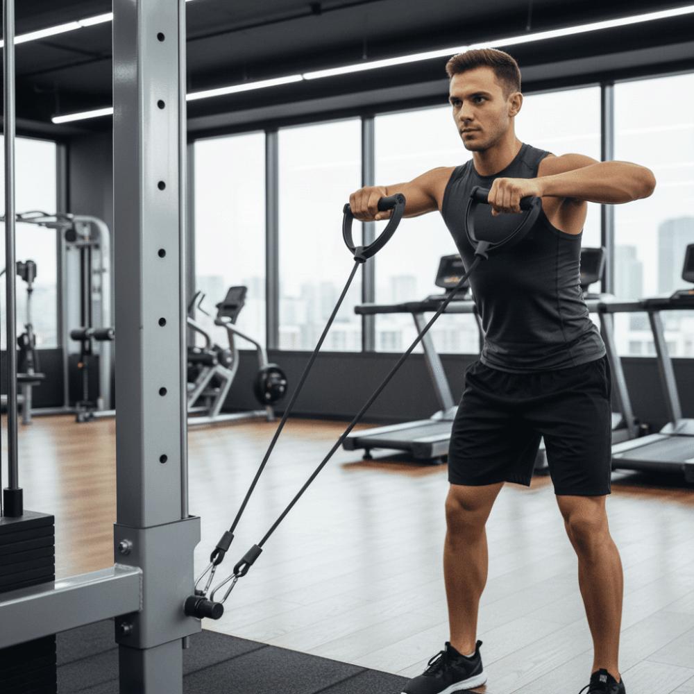 Black Pull Rope Bands Strength Training Rubber Tube Band Workout Exercise Band Muscle Training