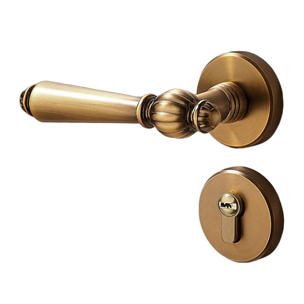 1 Set Zinc Alloy Door Handle Lock Modern Door Handles Home Security Lock Set for Home Renovation & Security Enhancement
