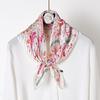 Pashmina Crepe Silk Scarf Fashion Women Summer Beach Small Scarves Shawl Poncho 70Cm Hijab Bandana Kerchief Outdoor