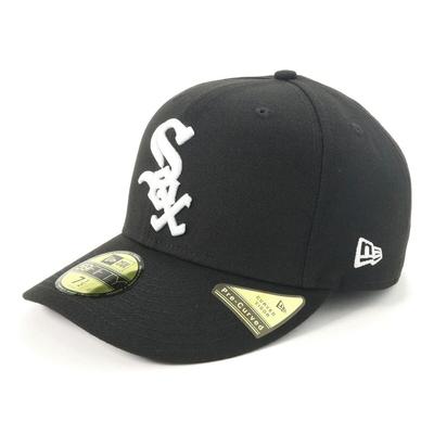 Кепка New Era MLB 59FIFTY Hat CWS Черный 7 PC5950 CHIWHI BLK SWHI 25J Предварительно изогнутый 1/8