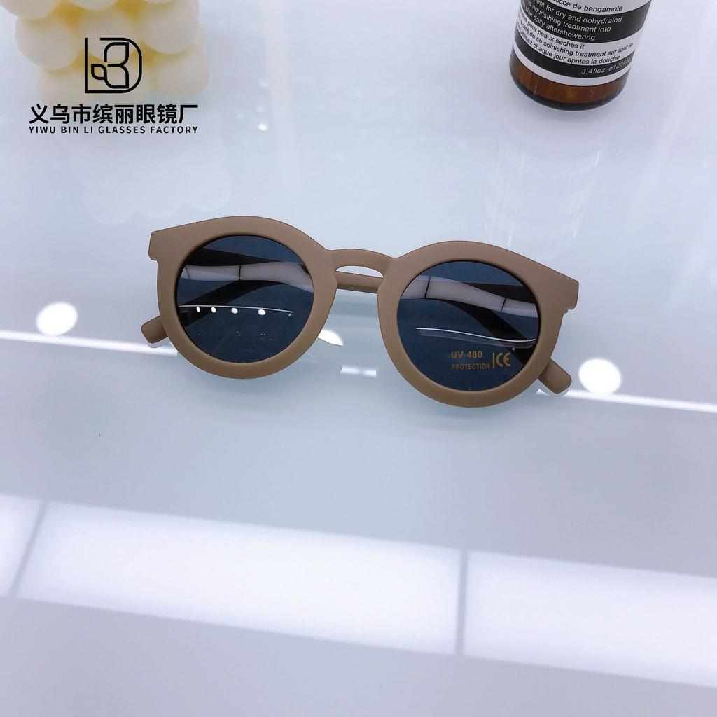 Солнцезащитные очки в ретро-оправе для детей, модные уличные солнцезащитные очки для мальчиков и девочек