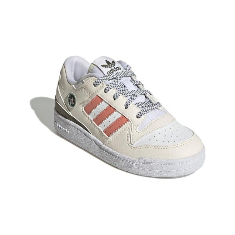 adidas Originals Forum Дышащие Низкие Детские Кроссовки для Бега Детские Кроссовки Белый Розовый IG0284