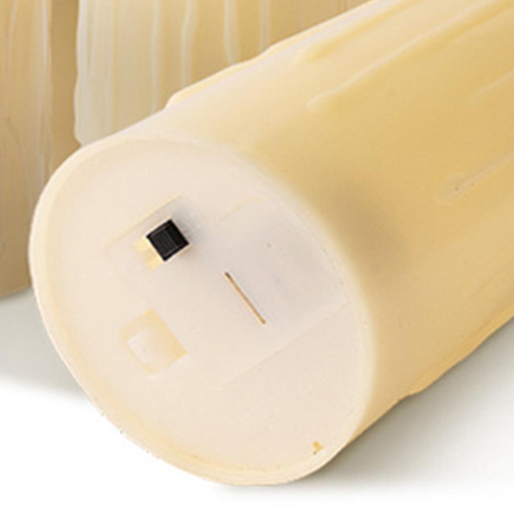 5 см Беспламенные светодиодные свечи-таблетки на батарейках Декоративные свечи для дома Имитация мерцающих столбиковых свечей для свадьбы