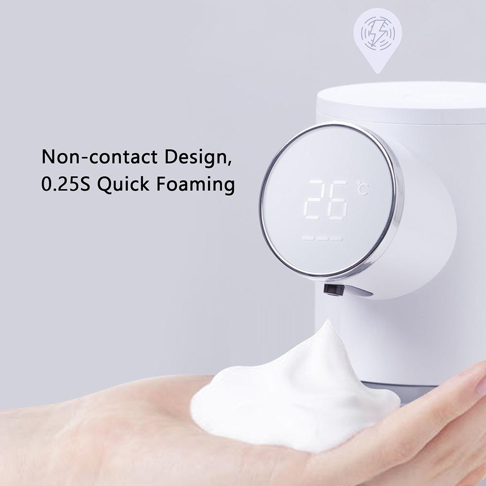Автоматический дозатор мыла, бесконтактный, емкость 320 мл, дисплей температуры, плотная пена, стиральная машина для рук, 1500 мАч, перезаряжаемые автоматические дозаторы мыла