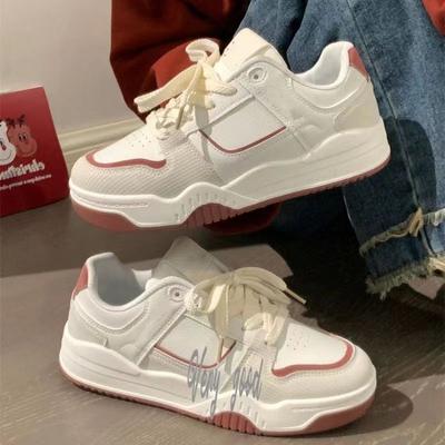 Весенние новые кроссовки для женщин и студентов, стильные и легкие, со шнуровкой, для отдыха и спорта, белые туфли