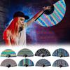 Large Holographic Folding Fan Portable Iridescent Clack Handheld Fan Summer Cooling Fan