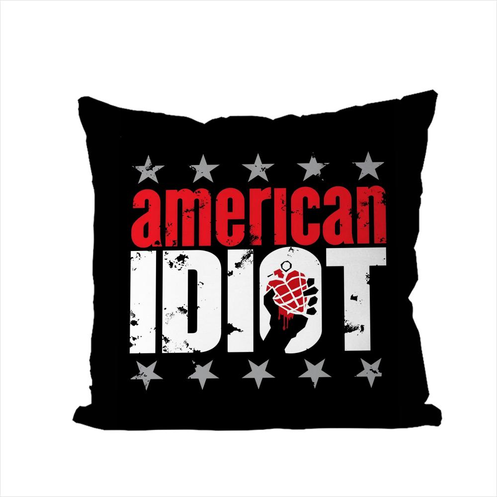 Band Green Day Pillow Case For Car Sofa Decorative Home Doublesided Print Plush Square Throw Pillow Cushion Cover