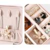 Zipper Closure Mini Jewelry Storage Compact Design Jewelry Organizer  Jewelers Case