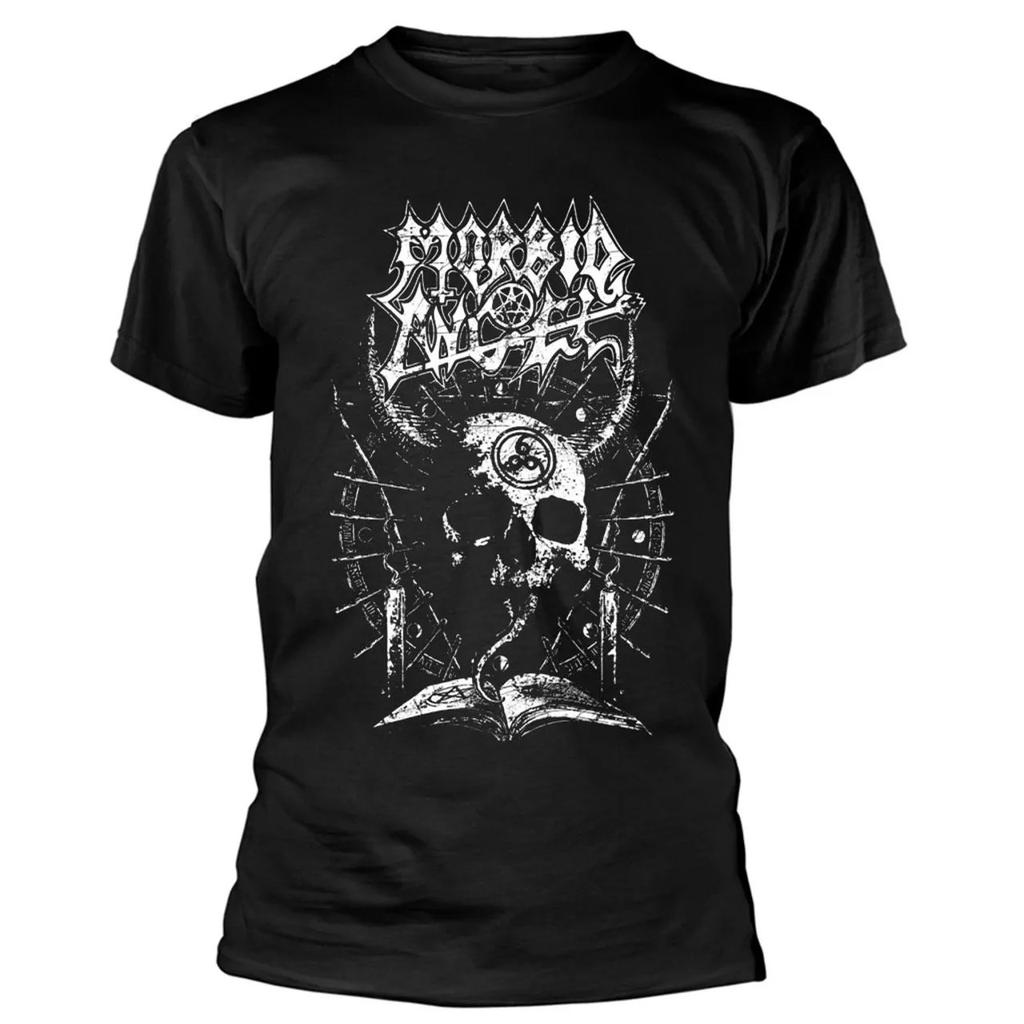 Футболка Morbid Angel с рогатым черепом Официальная футболка дэт-метал группы