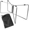 Folding, Compact, Stainless Steel Cooler Box Stand with Storage Bag (Silver)