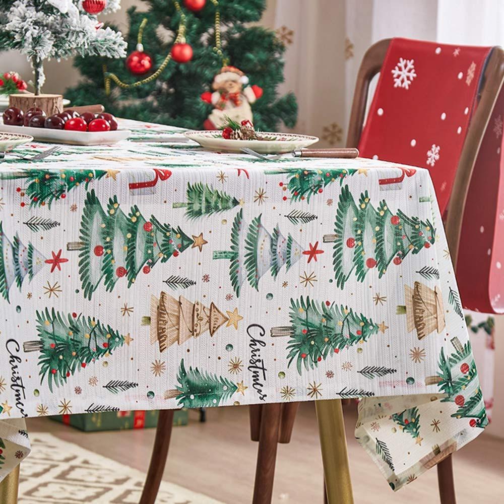 140*100см Рождественская скатерть Водонепроницаемая Рождественская скатерть Рождественская скатерть Журнальный столик