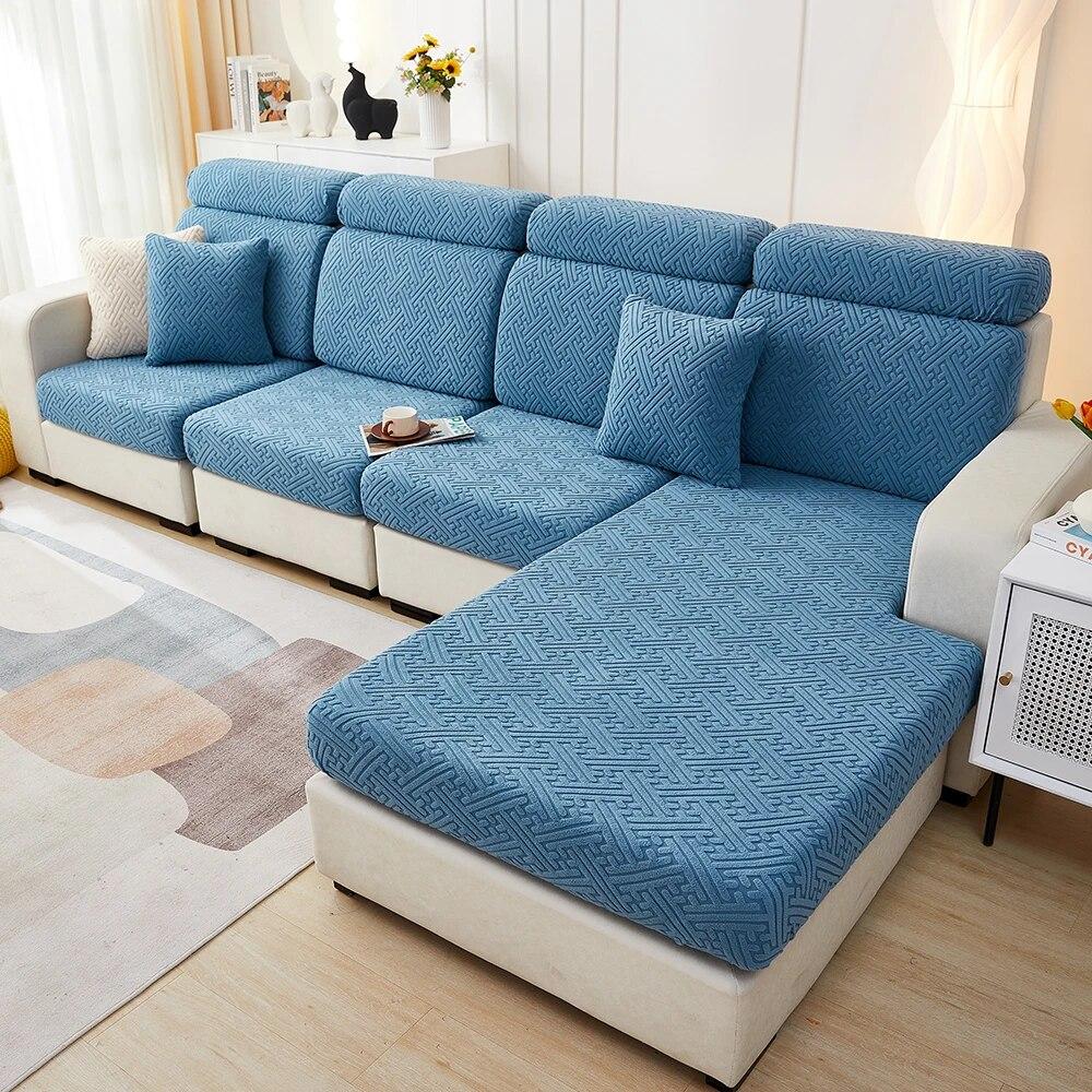 Толстый чехол для диванной подушки, встроенные чехлы для дивана для гостиной, моющийся эластичный жаккардовый чехол для сиденья, защита для мебели, секционная