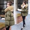 Cotton-Padded Jacket WomenWinter Heavy Woolen Collar Parkas Short Coat Female Thick Warm Down Cotton Overcoat Ladies Top
